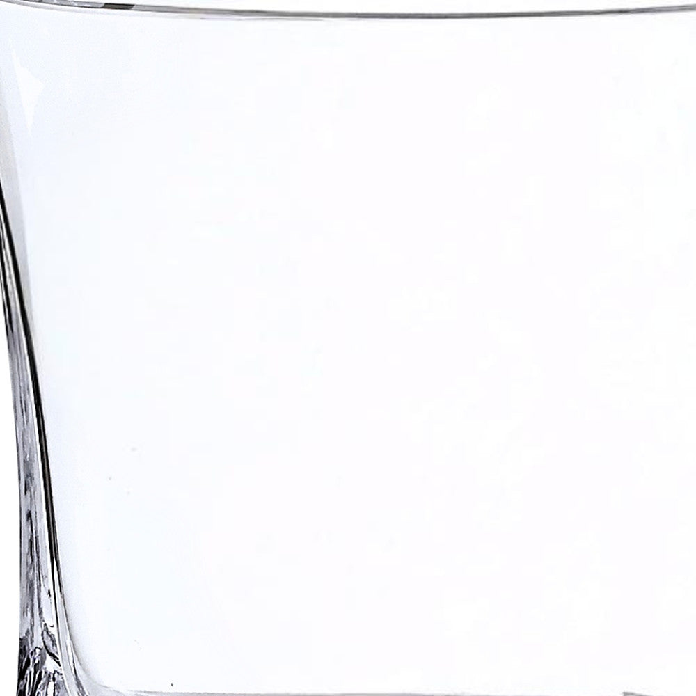 7" Clear Oval Crystal Glass Table Vase-2