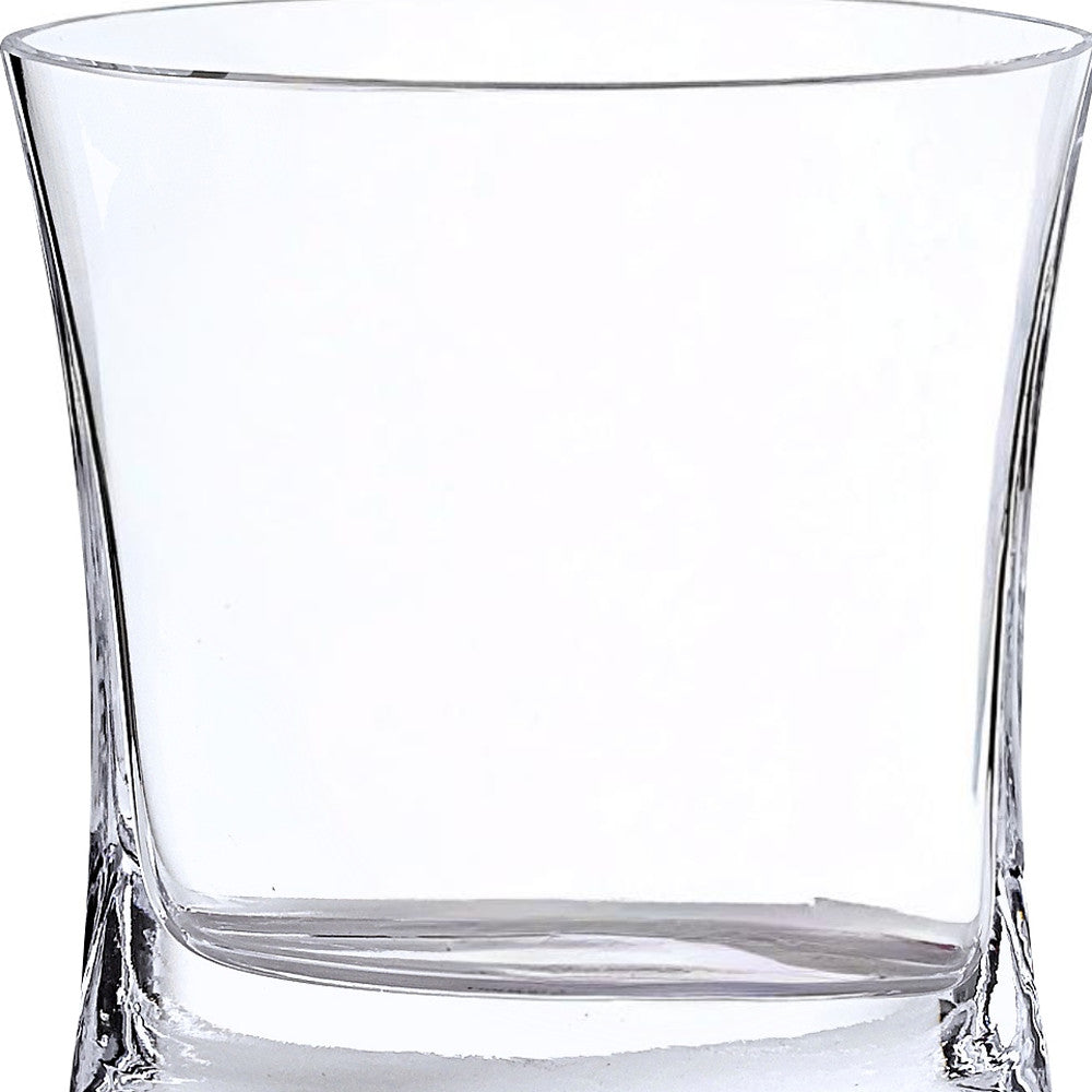 7" Clear Oval Crystal Glass Table Vase-3