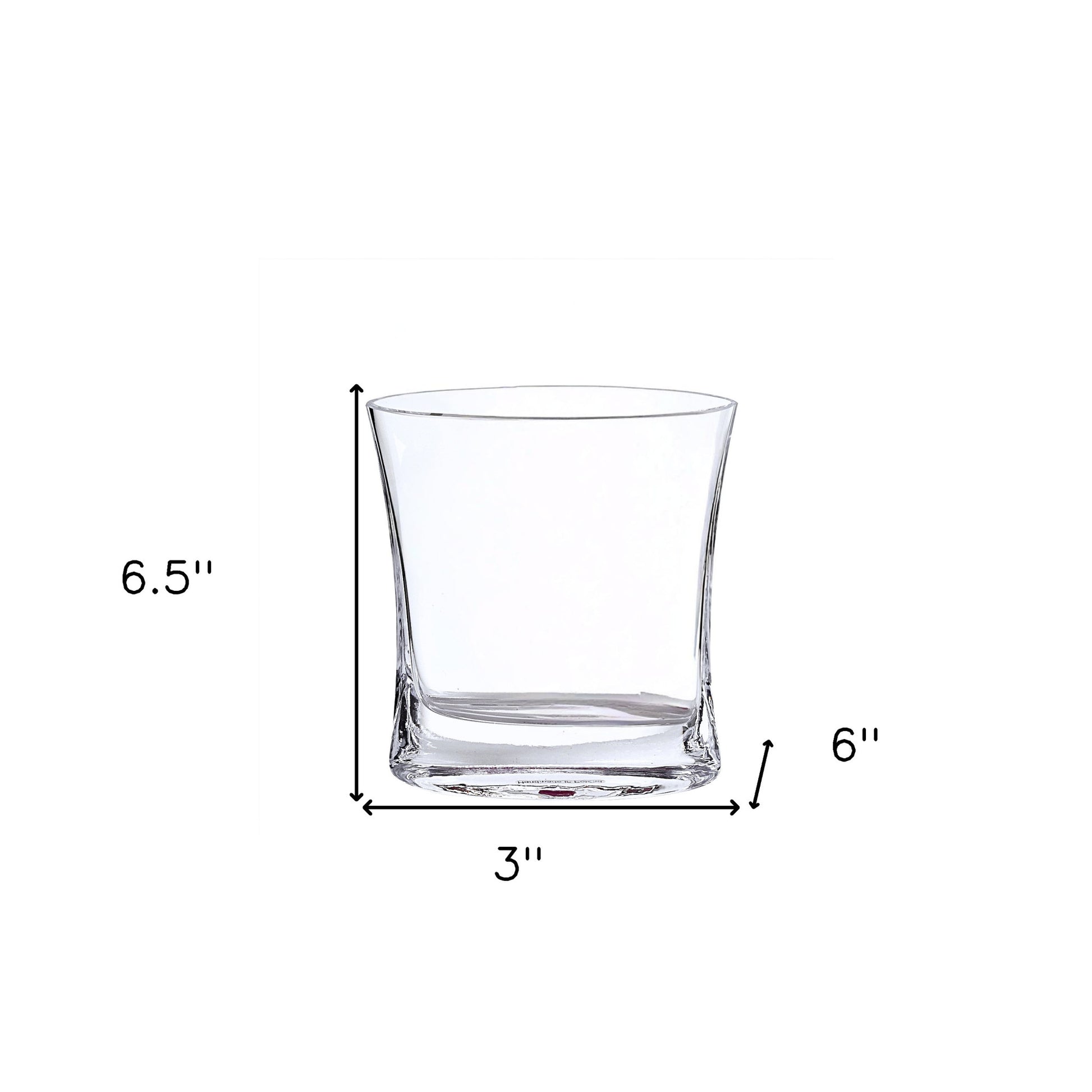 7" Clear Oval Crystal Glass Table Vase-4