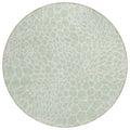 8' Mint Green And Ivory Round Geometric Washable Indoor Outdoor Area Rug-3