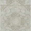 9' X 12' Taupe And Ivory Medallion Washable Indoor Outdoor Area Rug-6