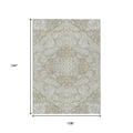 9' X 12' Taupe And Ivory Medallion Washable Indoor Outdoor Area Rug-2
