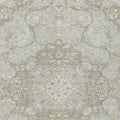 9' X 12' Taupe And Ivory Medallion Washable Indoor Outdoor Area Rug-5