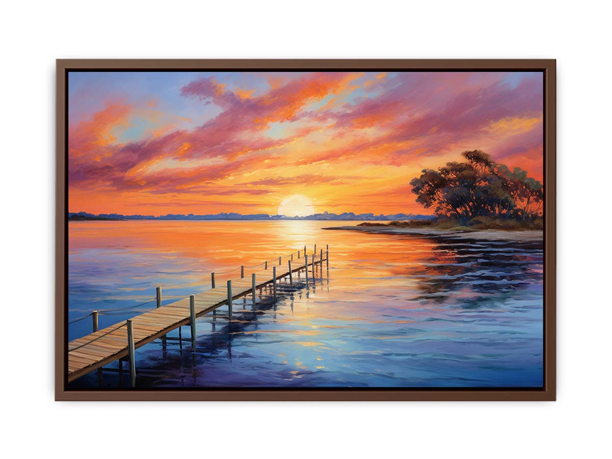 Jetty Sunset  Canvas Painting-6