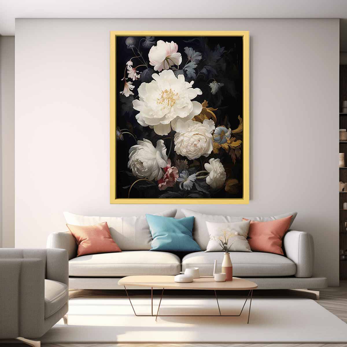 Flowers painting Canvas Art Print-2