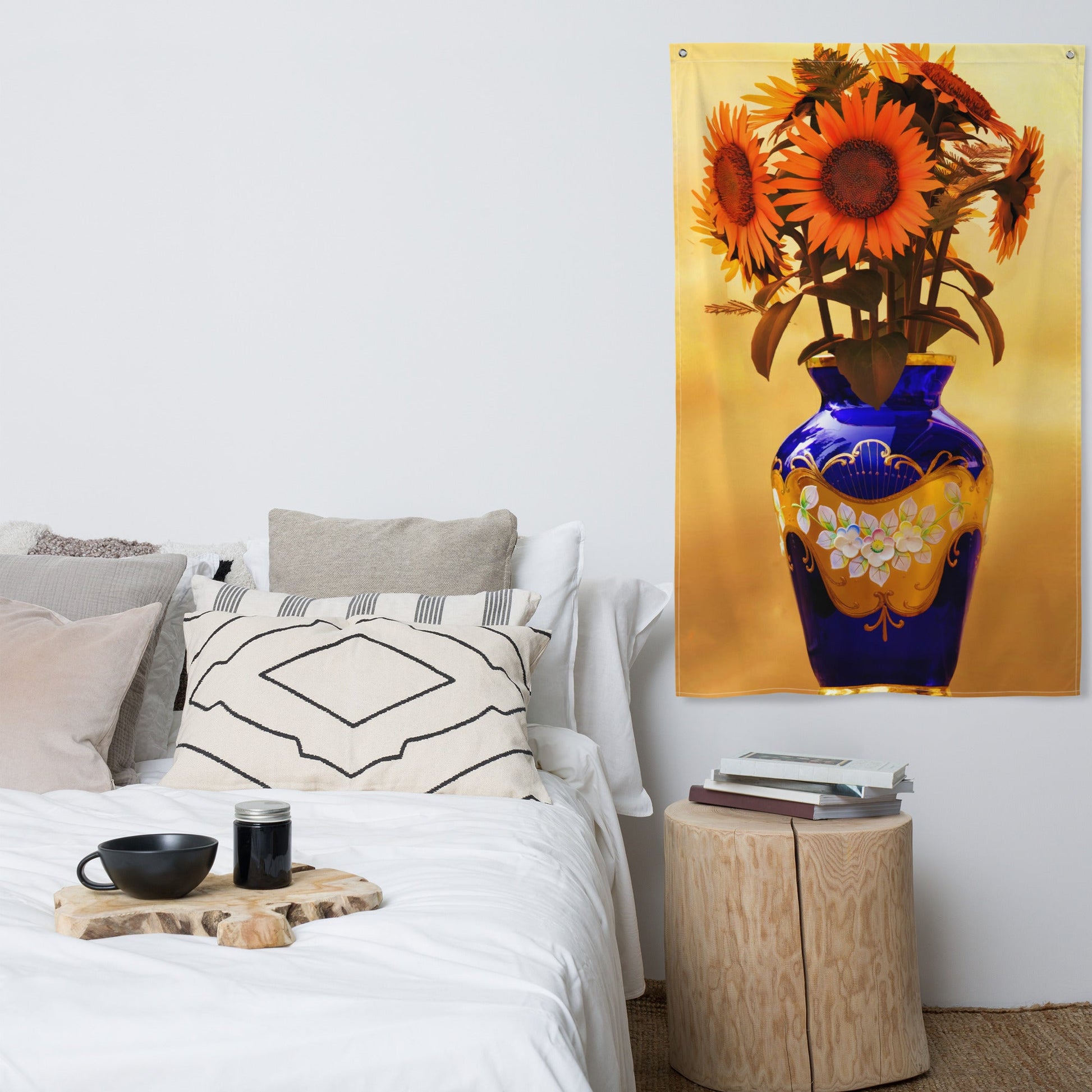 Sunflower Painting Flag Tapestry-4