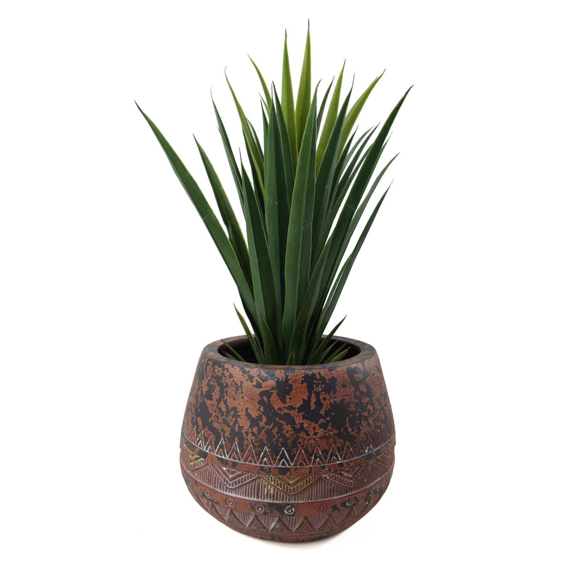 Planters Plant Pots Zaturn Planter Brown Black 24cm x 30cm-1