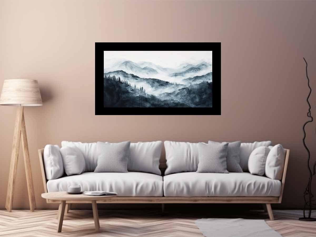 Mountain Canvas Painting Print-2