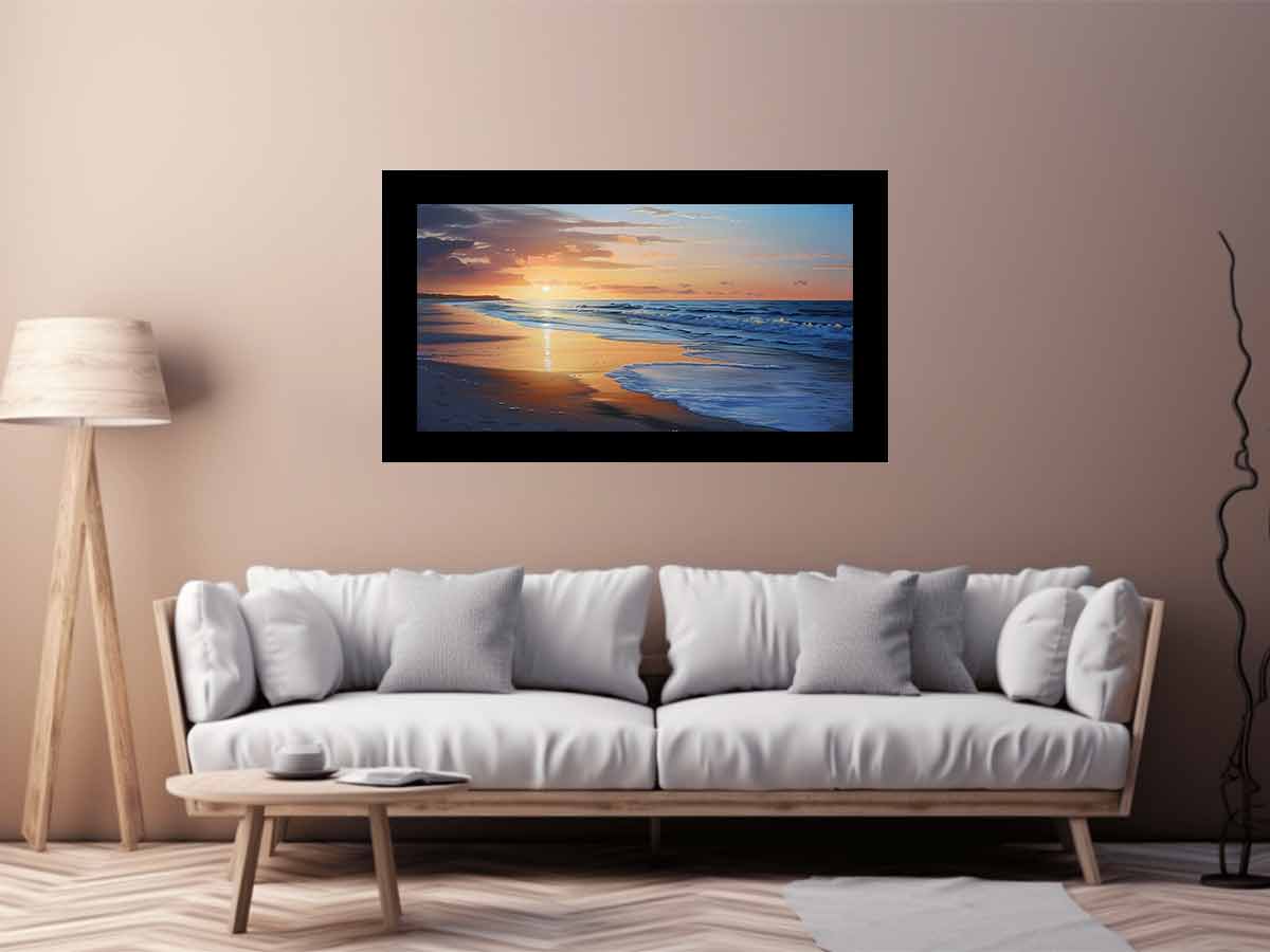 Beach Painting on   Canvas Art Print-2