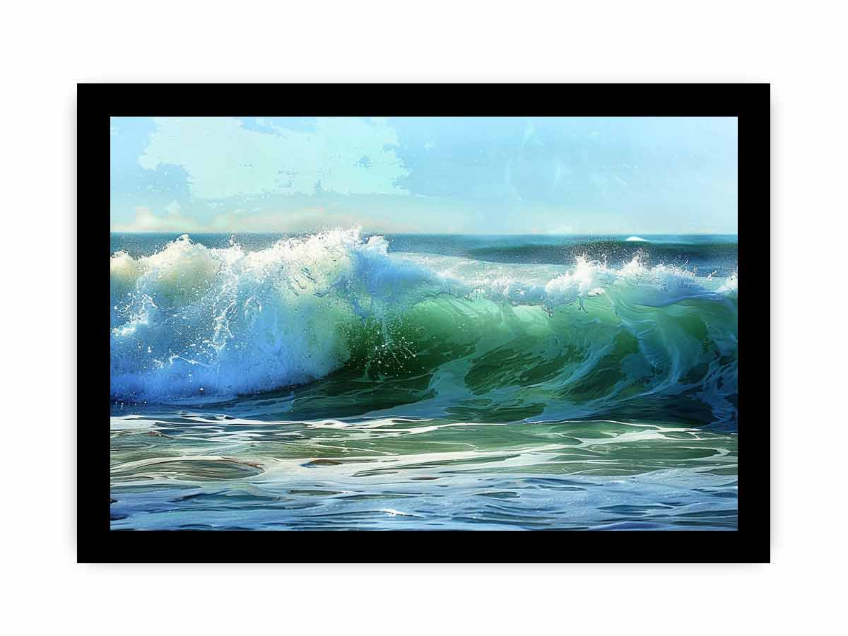 Waves Canvas Painting-7