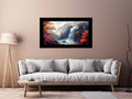 Autumn Waterfall Canvas Painting-2