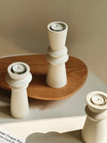 Set of 3 Minimalist Ceramic Candle Holders-2