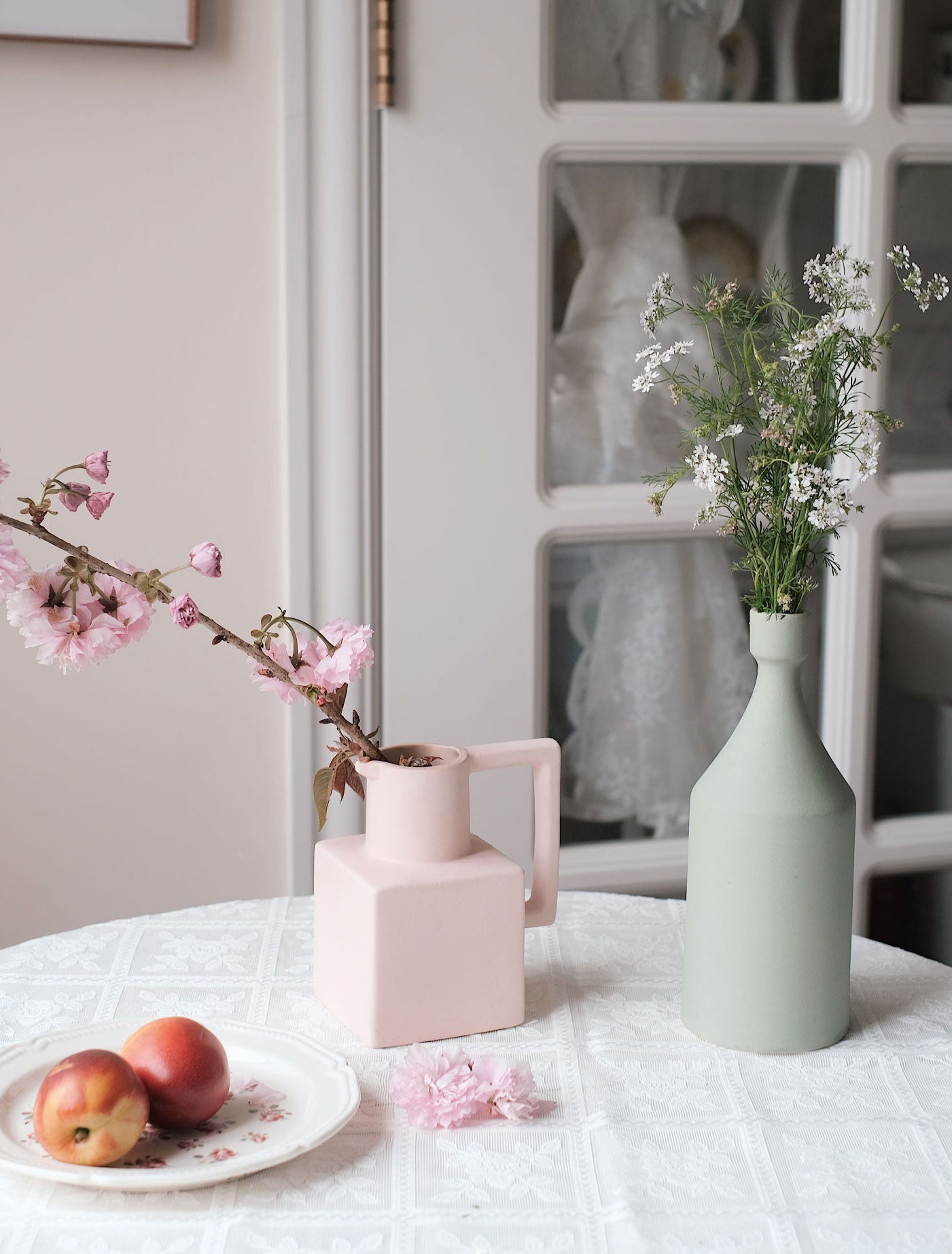 Geometric Morandi Ceramic Vase-1