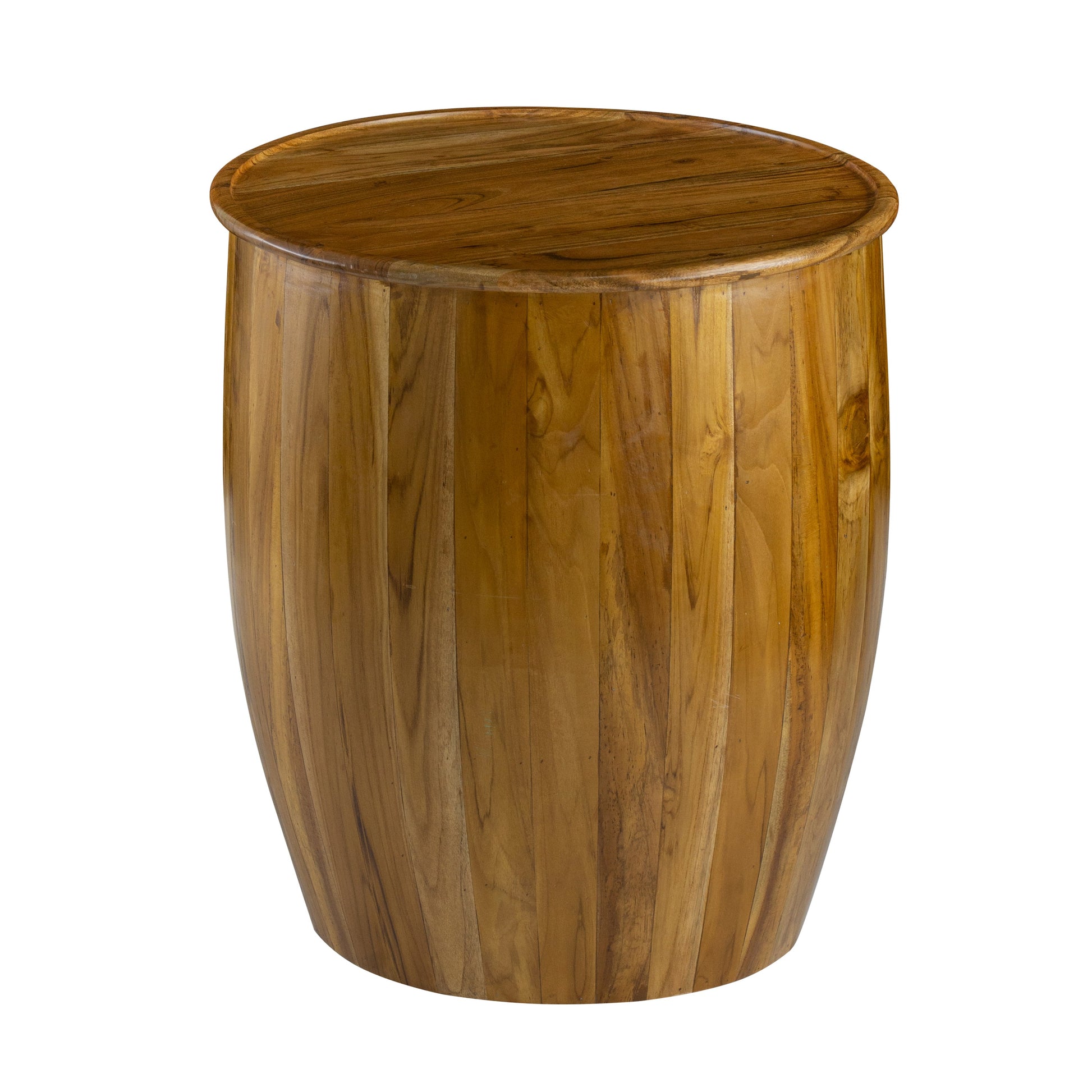 Drum Side Table With Tray Style Top-3