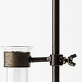 Set of Two Dark Brown Abstract Metal Cylinder Table Vases-8