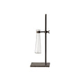 Set of Two Dark Brown Abstract Metal Cylinder Table Vases-4