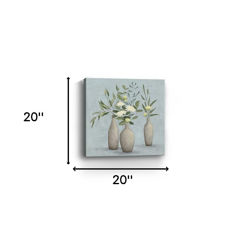 Bohemian Flowers In Ceramic Vases Unframed Print Wall Art-3