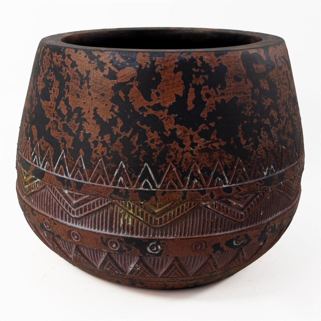 Planters Plant Pots Zaturn Planter Brown Black 24cm x 30cm-0