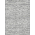 10' X 14' Gray Charcoal And Silver Geometric Washable Indoor Outdoor Area Rug-1