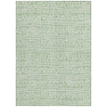10' X 14' Mint Green Artichoke Green And Ivory Geometric Washable Indoor Outdoor Area Rug-4