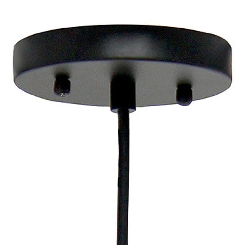 Natural And Black Rattan Ceiling Light With Natural Shades