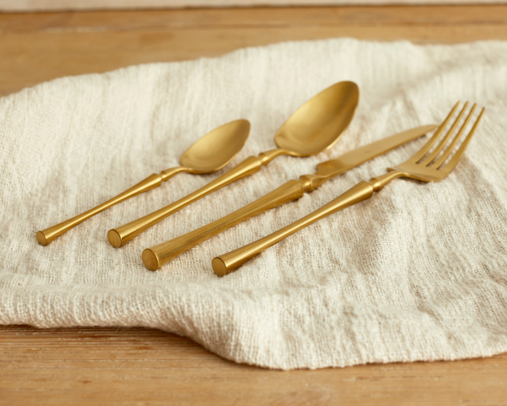 Paris Gold Stainless Steel Cutlery Sets x16/24 pieces-0
