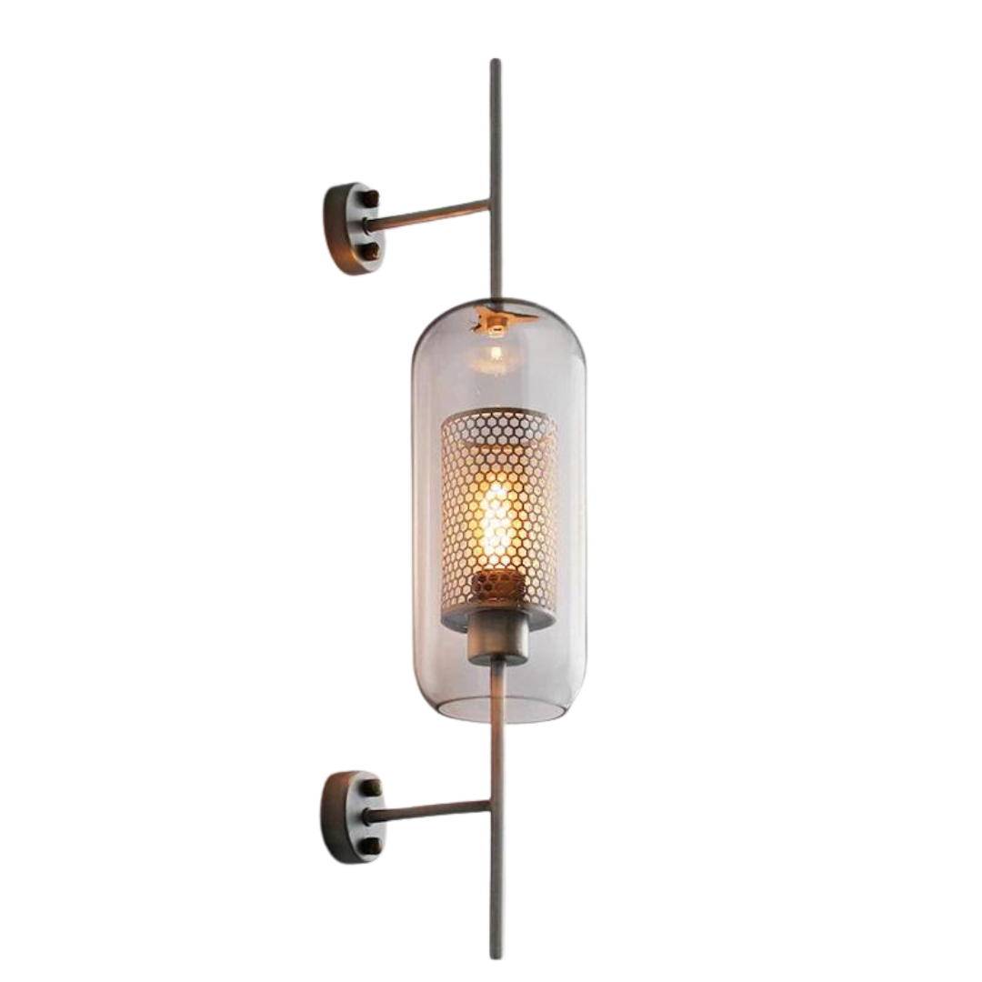 Retro Industrial Luxuries Glass Ball Wall Lamp Sconce with Bronze-0