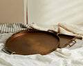 Lousine Rustic Bronze Round Serving Tray-3