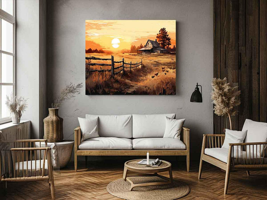 Country Landscape Art Painting-0