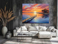 Jetty Sunset  Canvas Painting-2