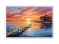 Jetty Sunset  Canvas Painting-5