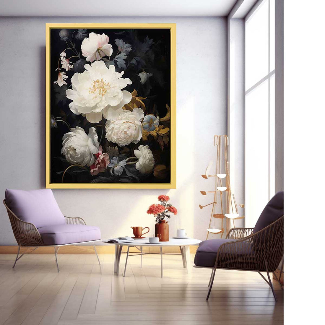 Flowers painting Canvas Art Print-0