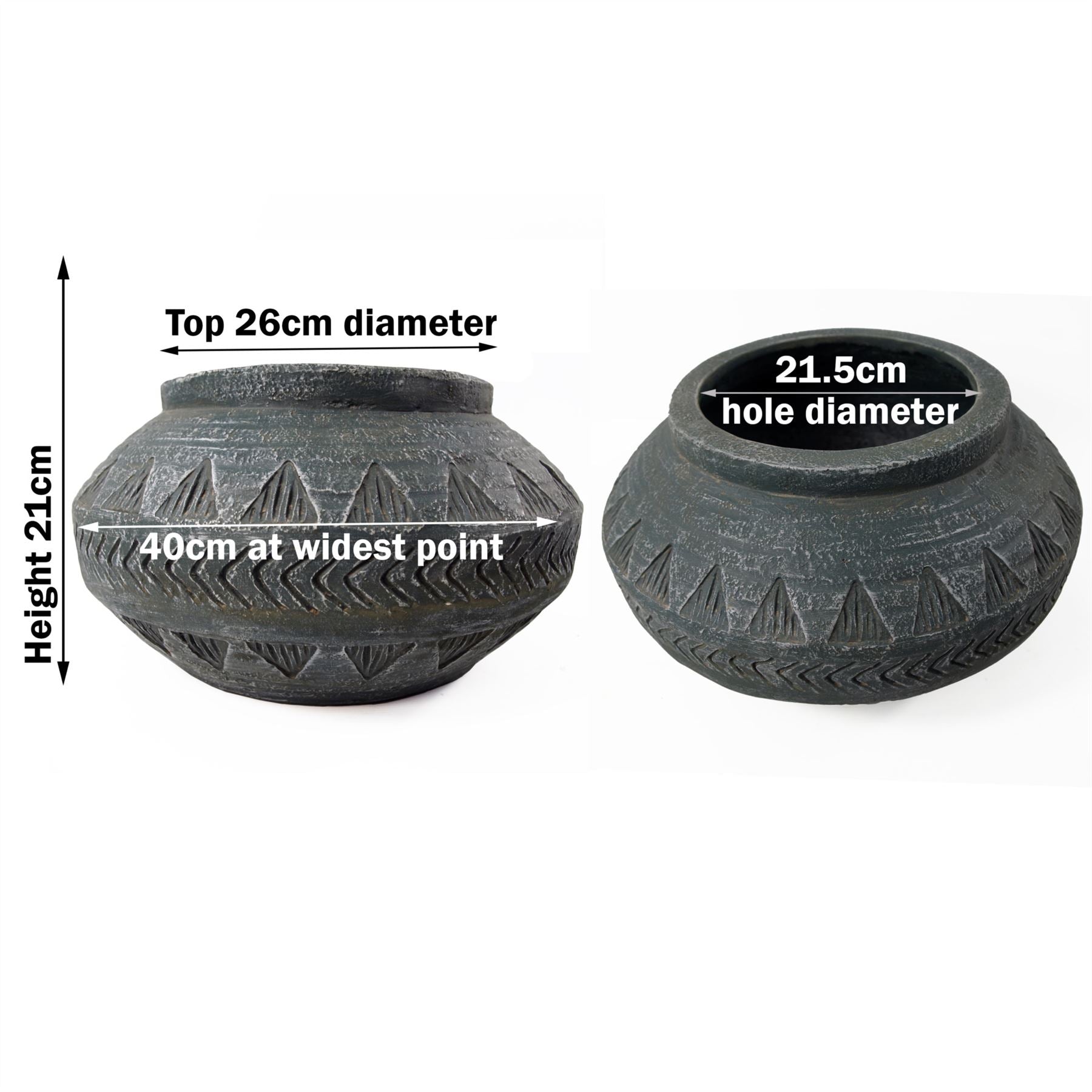 Planters Plant Pots Triangle Planter 21cm x 40cm-2