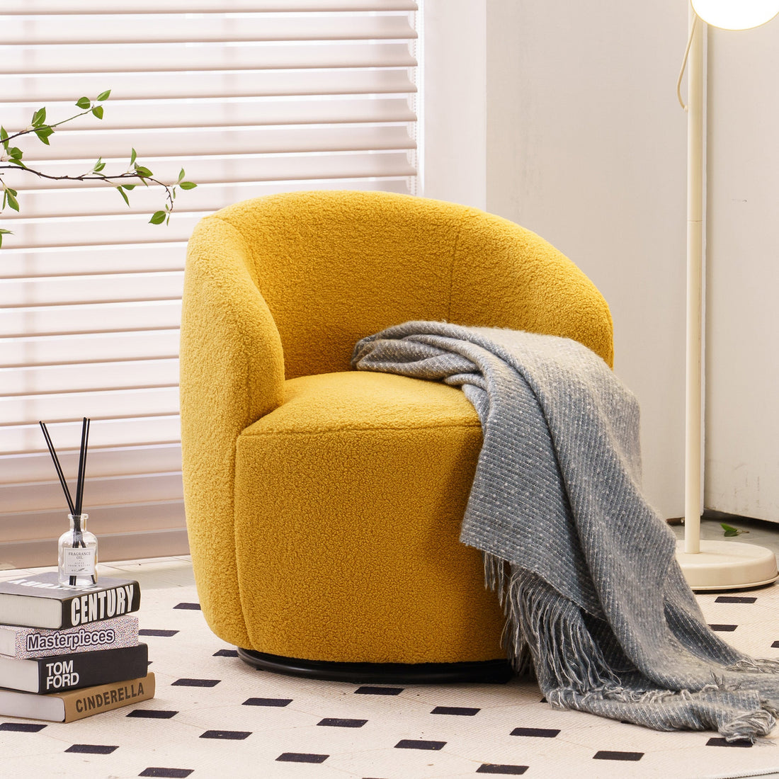 Fabric Swivel Armchair "3 Colors"-0