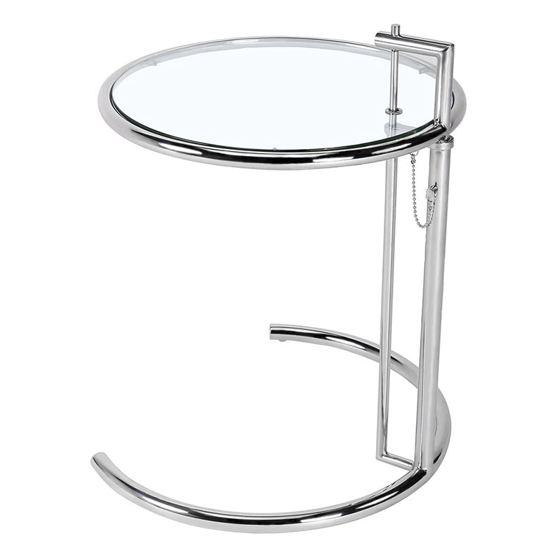 Tempered Glass Stainless Steel Side Table-0