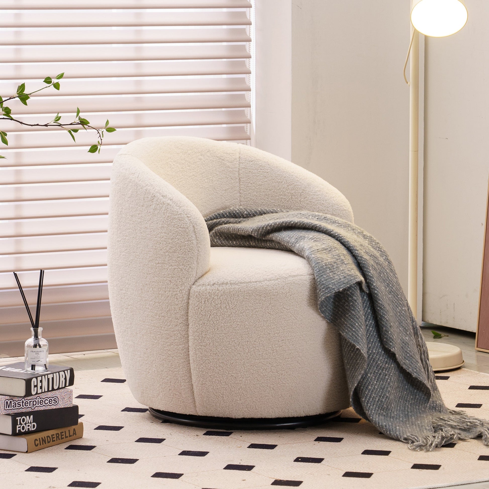 Fabric Swivel Armchair "3 Colors"-6