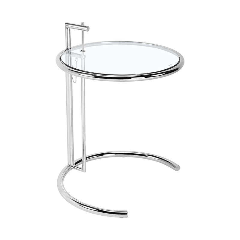 Tempered Glass Stainless Steel Side Table-0