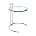 Tempered Glass Stainless Steel Side Table-0