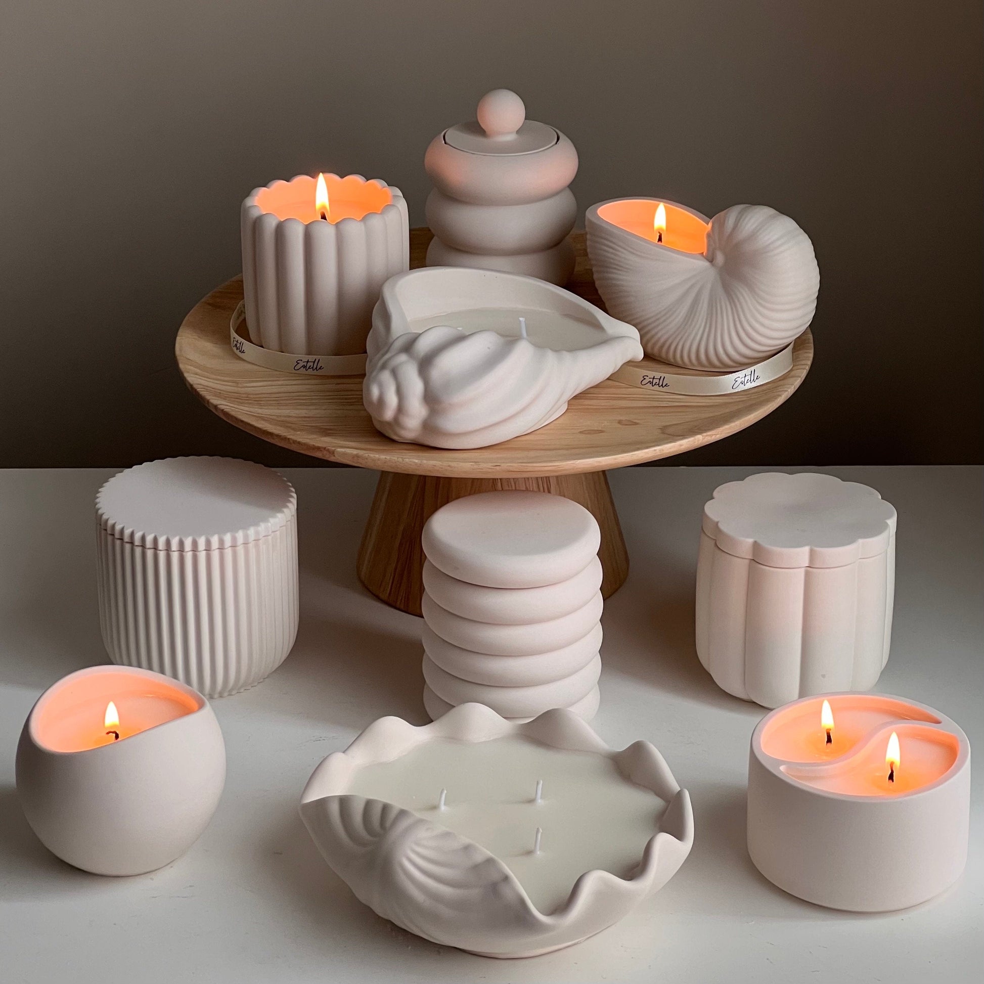 Sea Shell Container Soy Wax Candle-3