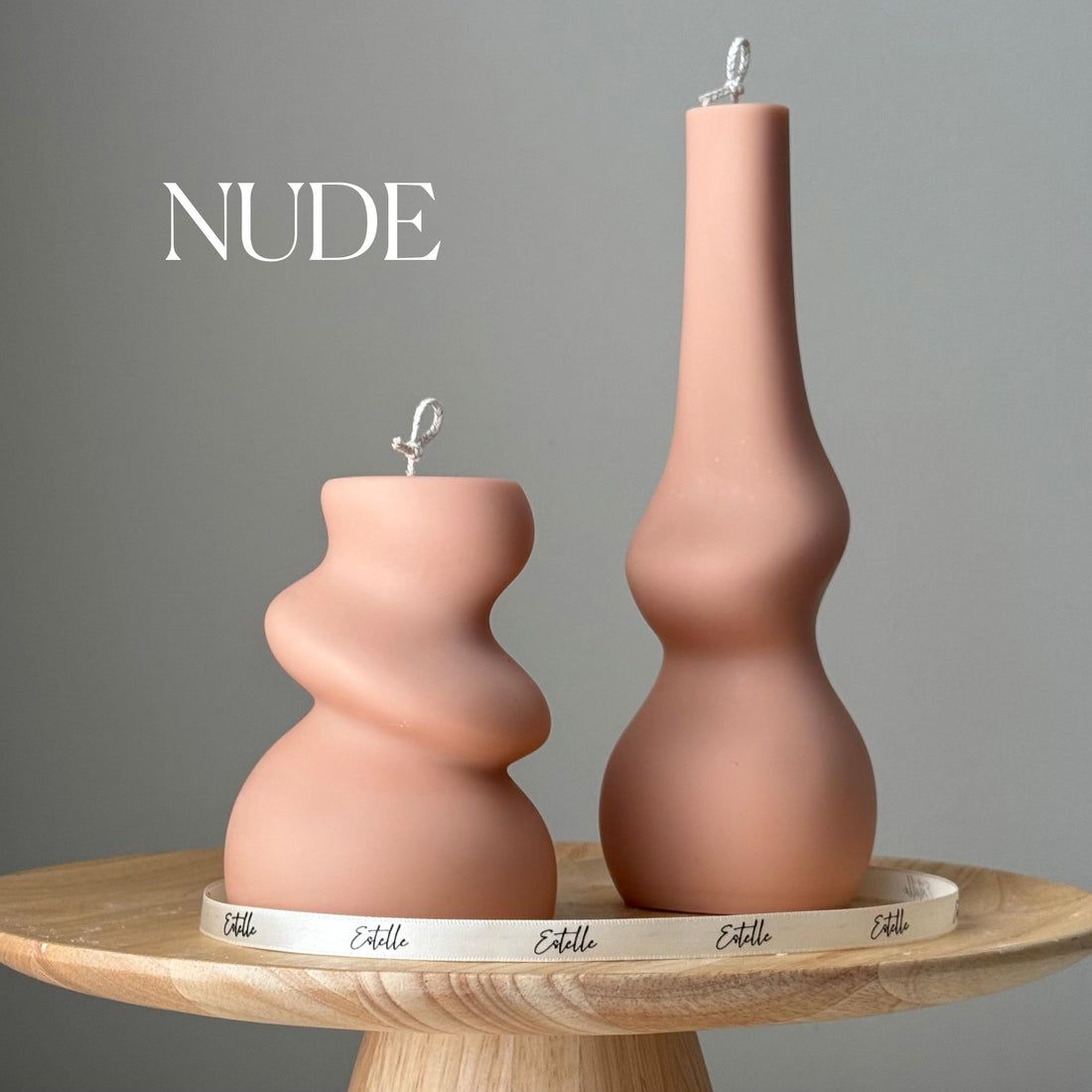 Irregular Pillar Candle Duo-0