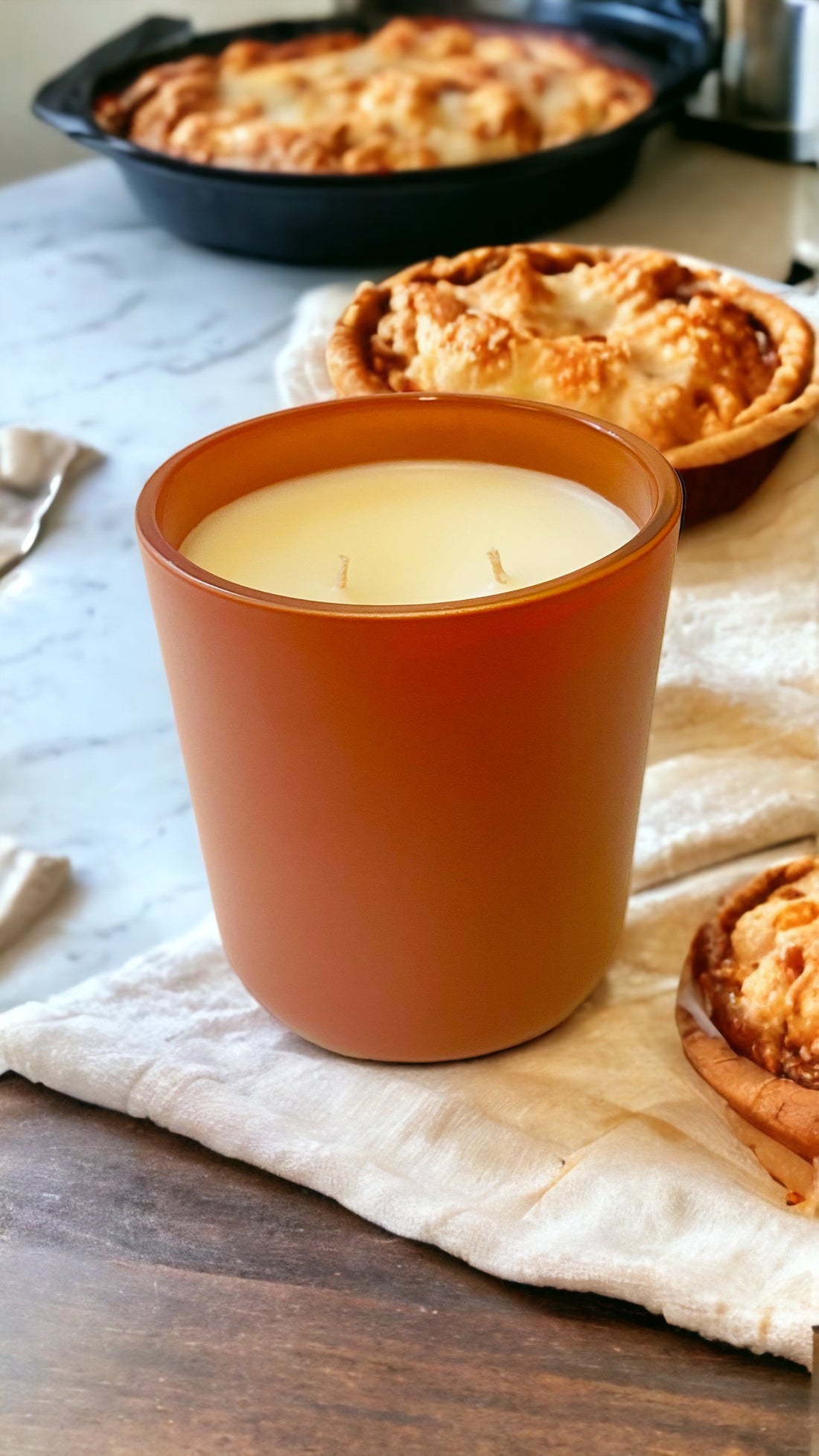 Warm Apple Pie Candle Soy Wax-0