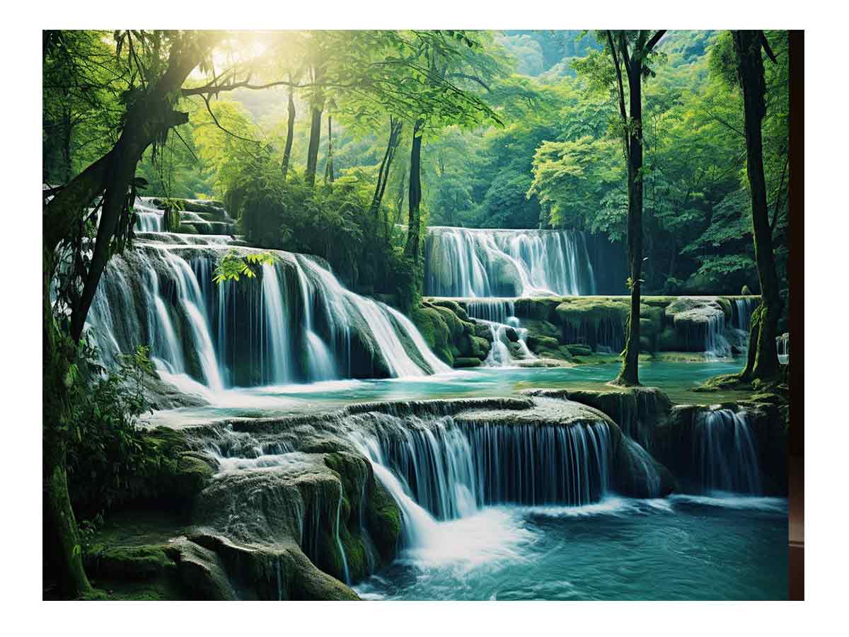 Waterfall  Luxury  Painting & Print-0