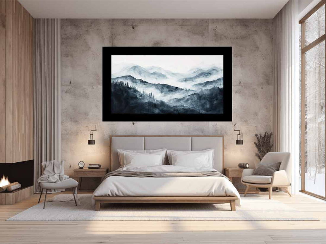 Mountain Canvas Painting Print-0