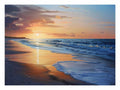 Beach Painting on   Canvas Art Print-0