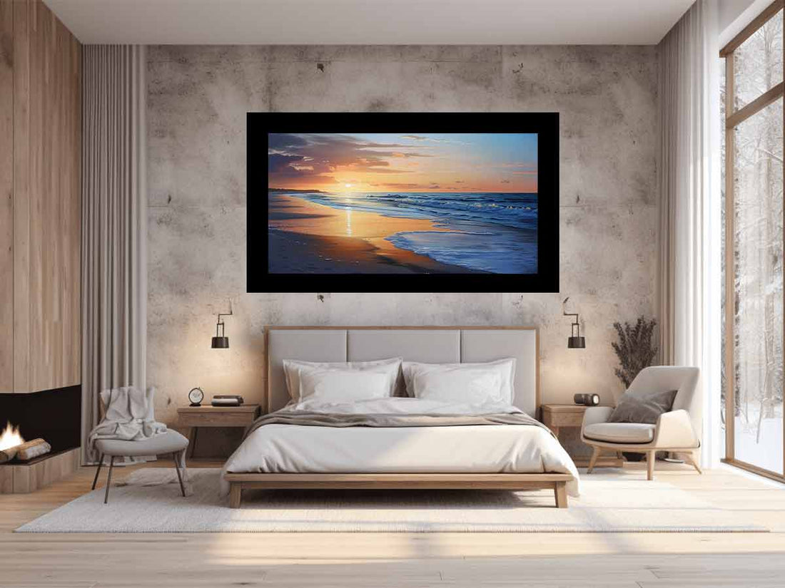 Beach Painting on   Canvas Art Print-0