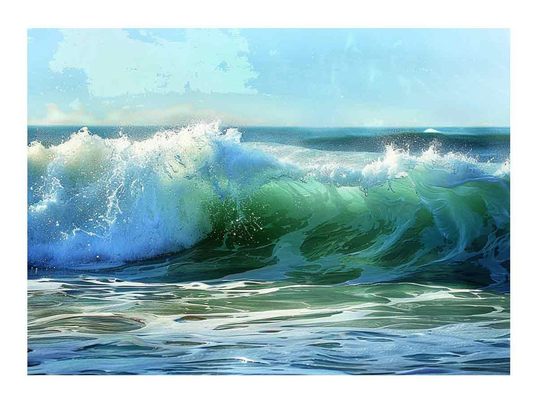 Waves Canvas Painting-0