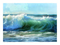 Waves Canvas Painting-0