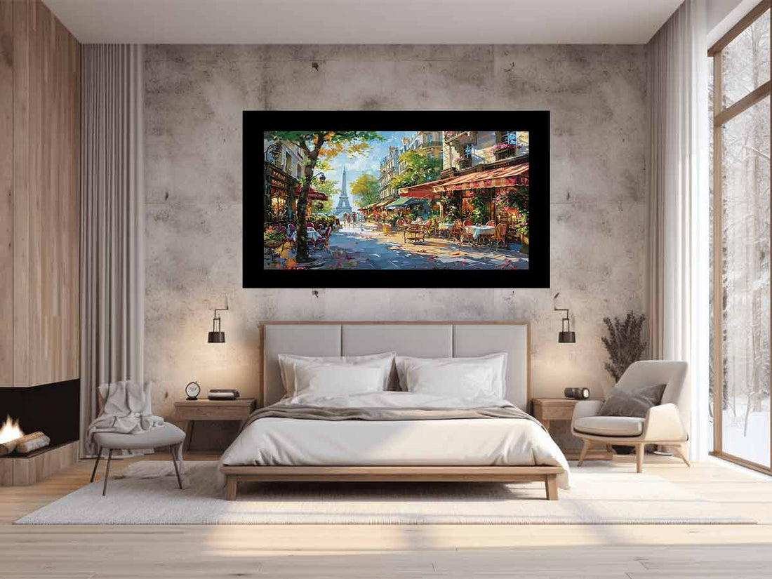 Paris Street Canvas Painting-0