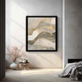 Gold Waves Canvas Painting-1